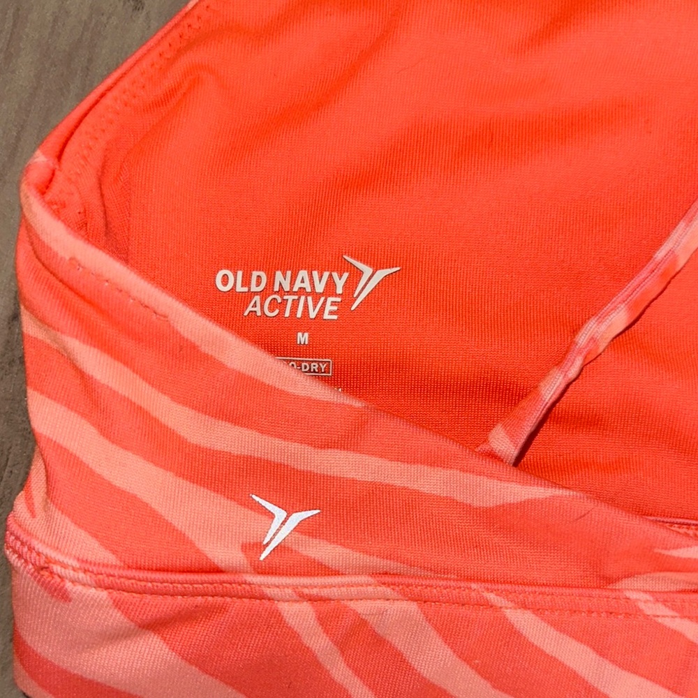 Old Navy Pink Sports Bra with Zebra Stripes - Picture 2 of 4